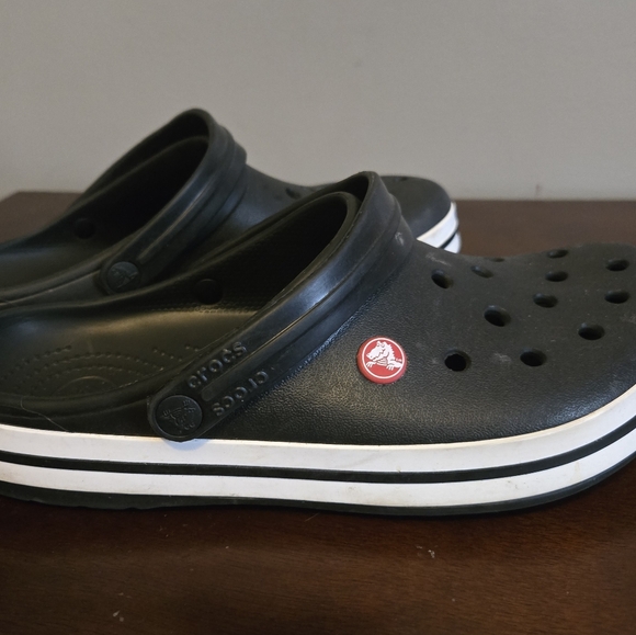 Black Crocs with White Trim - Picture 4 of 5